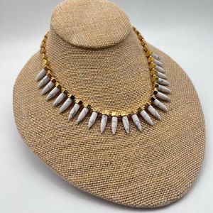 Rachel Zoe Marble Spike Necklace bib